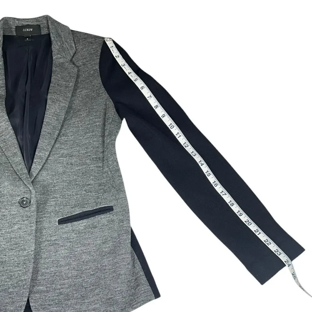 Vintage Y2K J.Crew Wool Cotton Blend Two-Tone Blazer Size 4 – New Without Tags